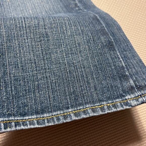 Christopher Blue Women’s Stretch Denim Straight Leg Jeans Sz 10 Gold Glitter - Picture 9 of 13